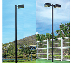 專業6m-10m戶外網球場照明單頭\雙頭網球場燈桿