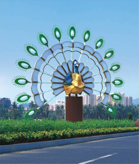 QDJGD-KQD001廣場公園孔雀開屏景觀燈圖片