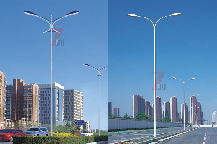 常規平行雙挑懸臂路燈桿樣式選型圖片二